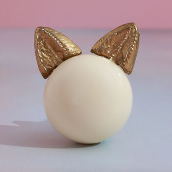 G Decor Cat Ear Mother Of Pearl And Brass Doorknobs, 5 of 5