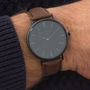 Personalised Military Leather Men's Watch, thumbnail 1 of 3