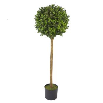 Pair Of Artificial Boxwood Buxus Ball Trees 4ft 120cm, 2 of 2