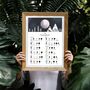 Wolf 2025 Lunar Calendar A4 Print, thumbnail 3 of 3