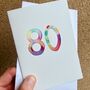 Personalised 80th Or Any Age Handmade Birthday Card, thumbnail 5 of 8