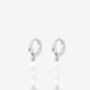 Baroque Pearl Small Dangle Earrings Sterling Silver, thumbnail 3 of 4