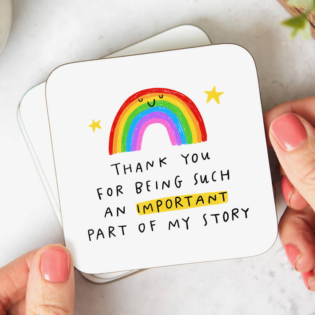 important-part-of-my-story-thank-you-coaster-by-arrow-gift-co