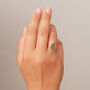 Grey Labradorite Pear Shaped Matt Gold Vermeil Ring, thumbnail 4 of 8