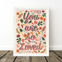 Pink Woodland You Are So Loved Nursery Print, thumbnail 5 of 8