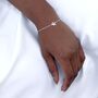 Sterling Silver Four Leaf Clover Seven Inch Bracelet, thumbnail 1 of 3
