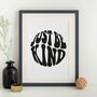 Just Be Kind Gallery Wall Print Unframed, thumbnail 2 of 2
