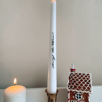 Merry Christmas Hand Scripted Candle, 2 of 4