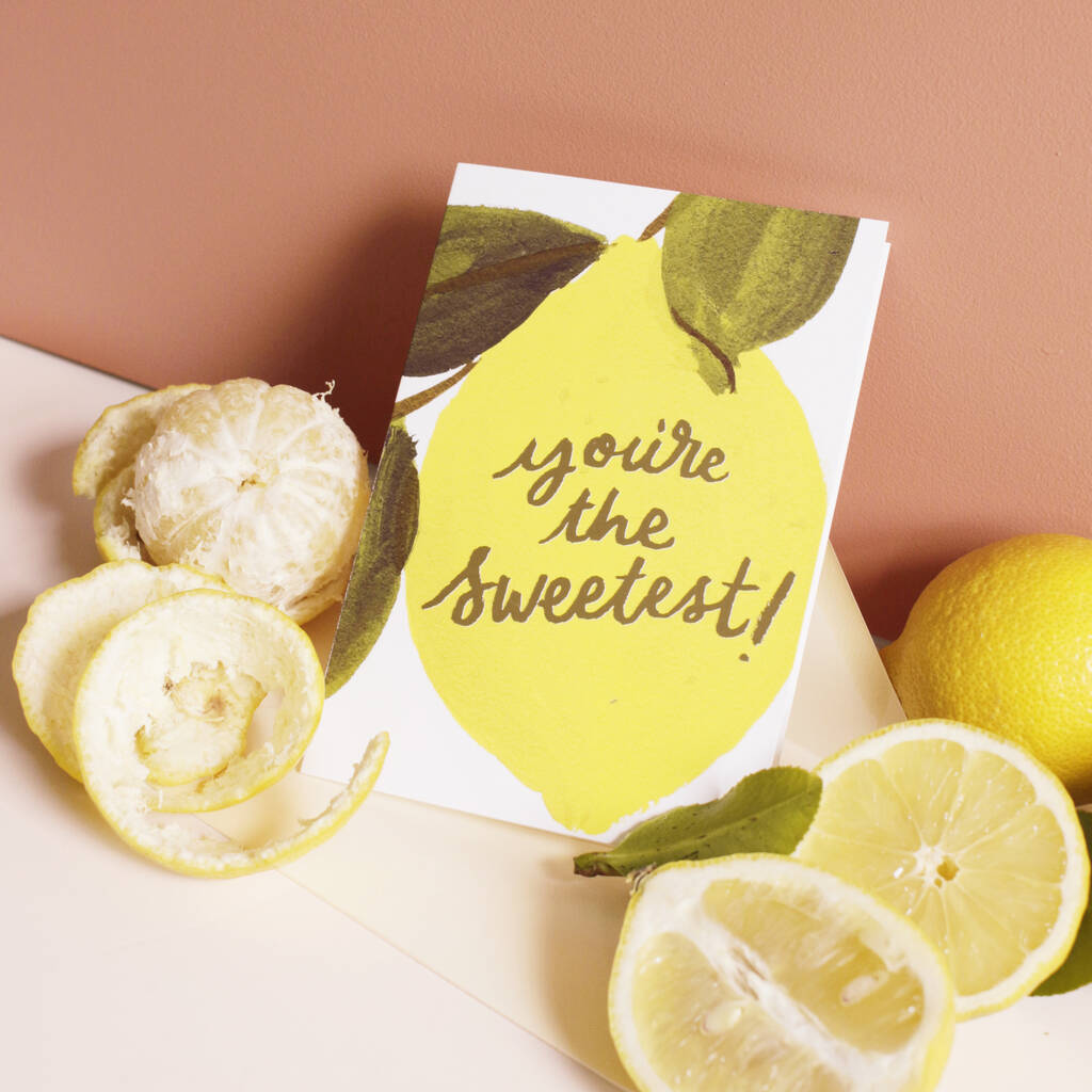 'The Sweetest' Lemon Thank You Card By Annie Dornan-Smith Design