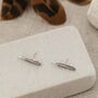 Sterling Silver Feather Earrings, thumbnail 4 of 7