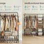 Open Wardrobe Clothes Rack With Shelves, thumbnail 3 of 5