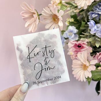 Personalised Wedding Confetti Bags + Rose Petals, 5 of 12