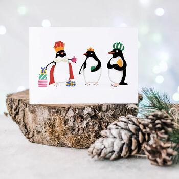 'We Three Pengwingkings' Penguin Christmas Cards, 7 of 10