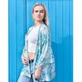 Turquoise And Gold Paisley Viscose Summer Jacket, thumbnail 1 of 4