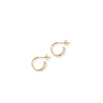 Half Hoop Earrings Gold Vermeil, 4 of 6