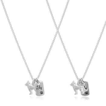 Border Collie Personalised Silver Necklace, 5 of 9