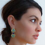 Amazonite And Lapis Lazuli Triangle Earrings, thumbnail 1 of 2