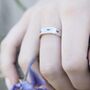 Personalised Happily Ever After Sterling Silver Heart Ring, thumbnail 1 of 9