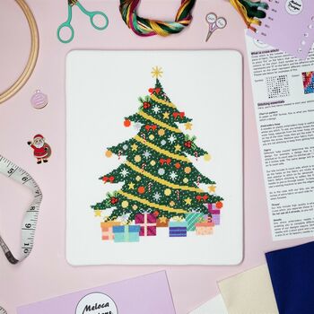 Christmas Tree Cross Stitch Kit, 2 of 10