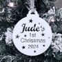 Baby's 1st Christmas Personalised Tree Decoration, thumbnail 2 of 12