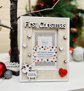 Personalised Baby's First Christmas Photo Frame, 3 of 7