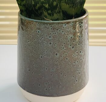 Glass Effect Natural Ceramic Planter / Plant Pot, 4 of 4
