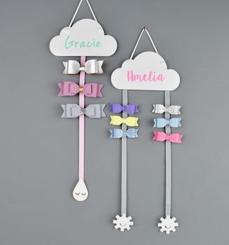 Personalised Hair Bow Holder White With Colour Options, 5 of 12