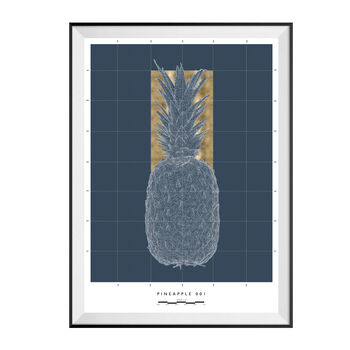 Pineapple 24ct Gold Leaf Art, 4 of 5