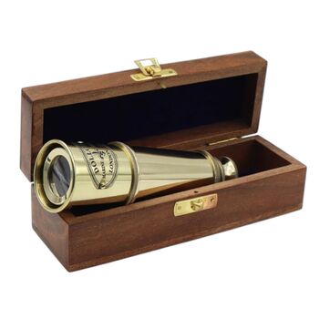 Personalised Brass Telescope With Box, 6 of 9