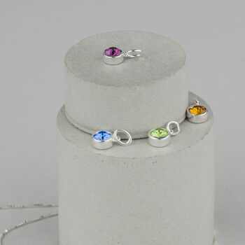 Personalised Sterling Silver 925 Birthstone Necklace, 2 of 11