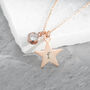 Personalised Rose Gold Star Birthstone Crystal Necklace, thumbnail 8 of 12