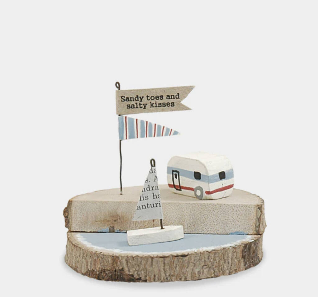 Caravan Wooden Keepsake Gift By Wildartbycarrie