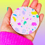 Pink Terrazzo Pocket Mirror With Pouch, thumbnail 2 of 7