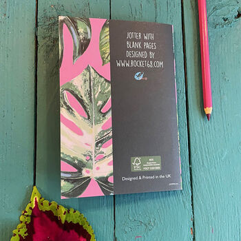 Mini Pink Cheeseplant Plant Jotter, 2 of 2