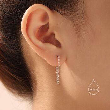 Minimalist Chain Ear Jacket In Sterling Silver, 6 of 9