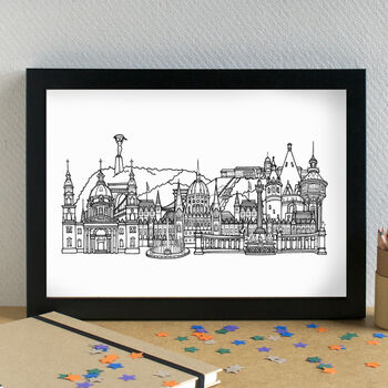 Budapest Skyline Travel Art Print, 2 of 6