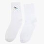 Women's Blue Tit Embroidered Cotton Ankle Socks Three Pack, thumbnail 3 of 4