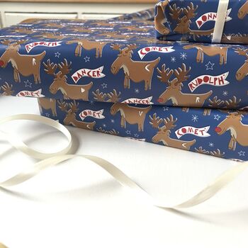 Rudolph And Reindeer Christmas Wrapping Paper, 10 of 10
