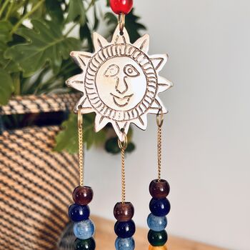 Smiling Sunshine Rainbow Chakra Bells Wind Chime, 2 of 10