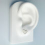 Sterling Silver Textured Heart Studs, thumbnail 4 of 7