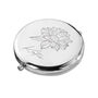 Personalised Silver Plated Birth Flower Compact Mirror, thumbnail 6 of 6