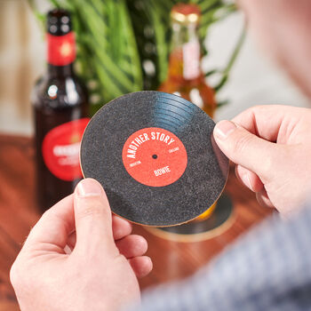 Personalised Vinyl Record Beer Mat Coasters, 3 of 7