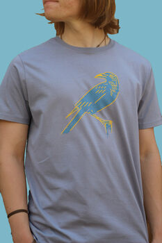 Crow Graphic Organic Cotton T Shirt, 3 of 5