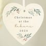 Personalised Christmas Foliage Hanging Heart Decoration, thumbnail 2 of 4