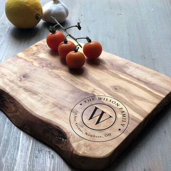 Custom Engraved Olive Wood Board, 2 of 7
