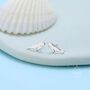Beluga Whale Stud Earrings In Sterling Silver, thumbnail 4 of 10