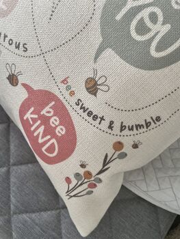 Personalised 'Bee You' Children's Affirmation Cushion, 5 of 7