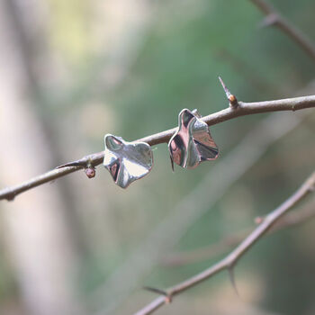 Irregular Stud Earrings Sterling Silver Jewellery, 4 of 5