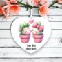 Personalised Cute Cactus Couple Love Decoration G, thumbnail 2 of 2