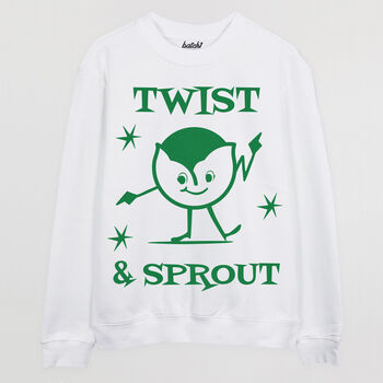 Twist And Sprout Women's Christmas Jumper, 3 of 4